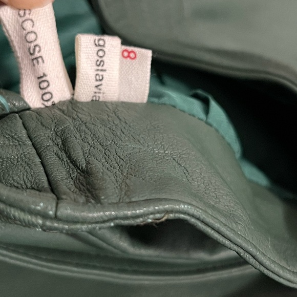 Sophisticated Olive Italian Leather Pencil Skirt - Picture 8 of 11